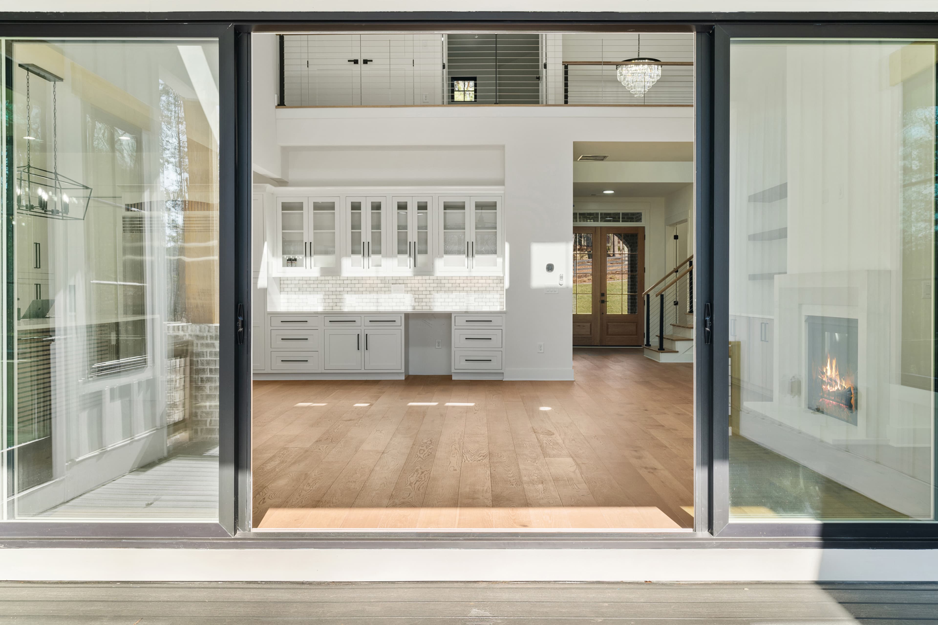 Sliding doors to covered patio