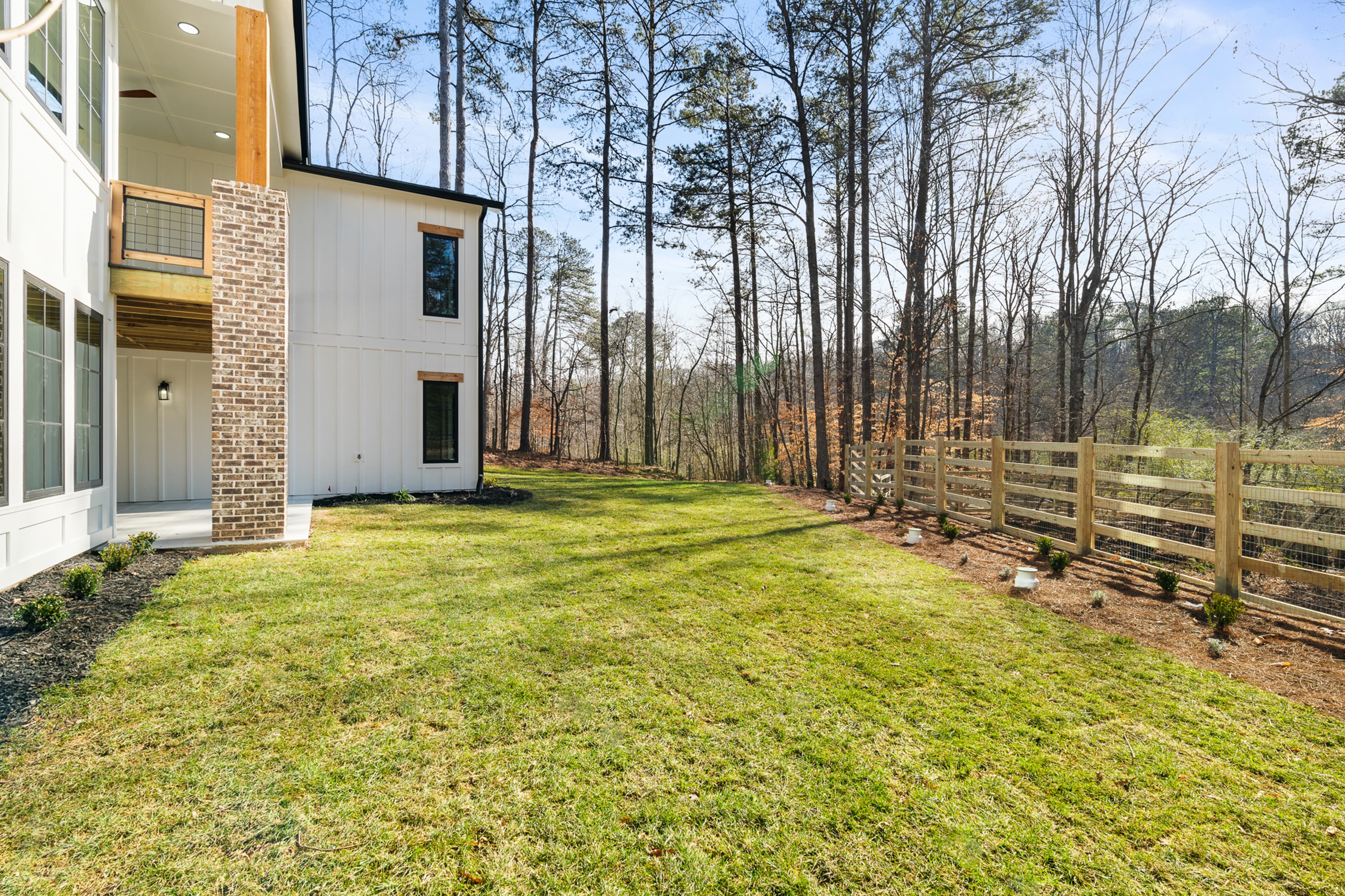 Rear yard and elevation