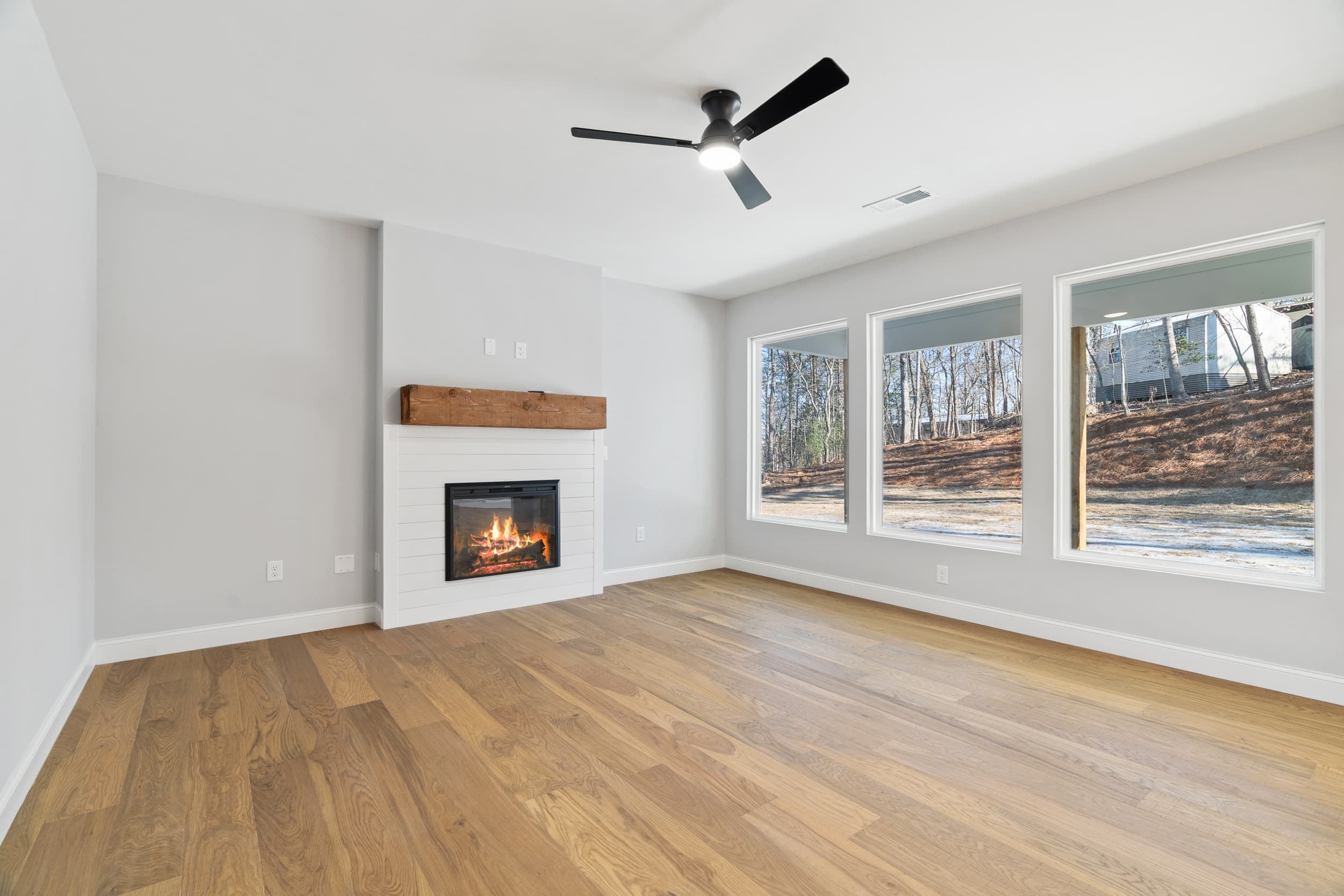 Great room fireplace — 6144 Cardinal Dr